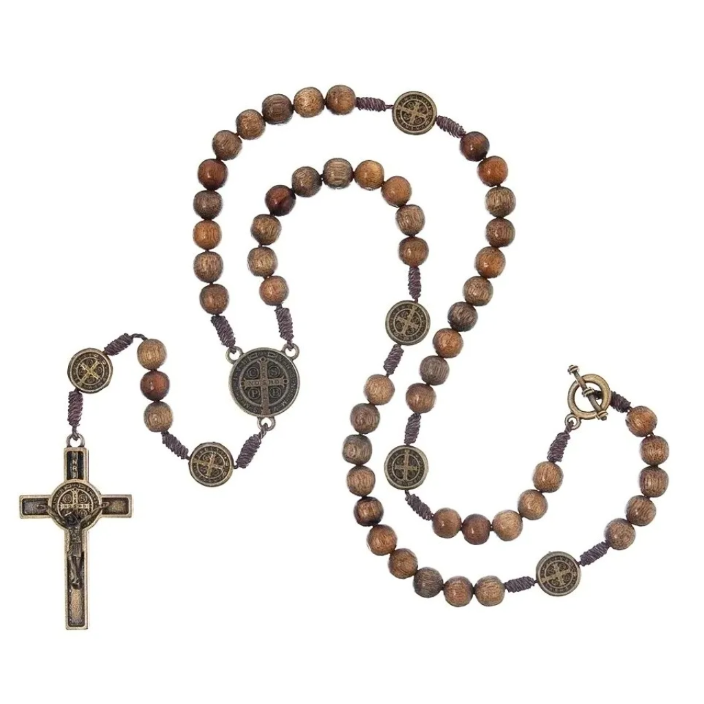 Terço Colar Medalha De São Bento