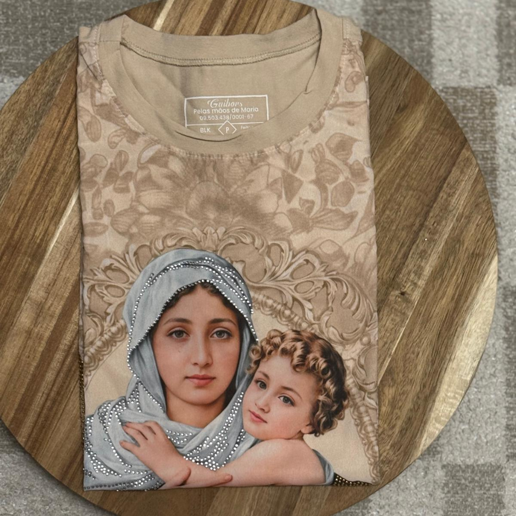 Baby Look Nossa Senhora com o Menino Jesus