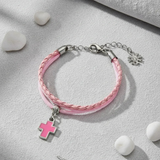 Pulseira Infantil Cordões Rosa