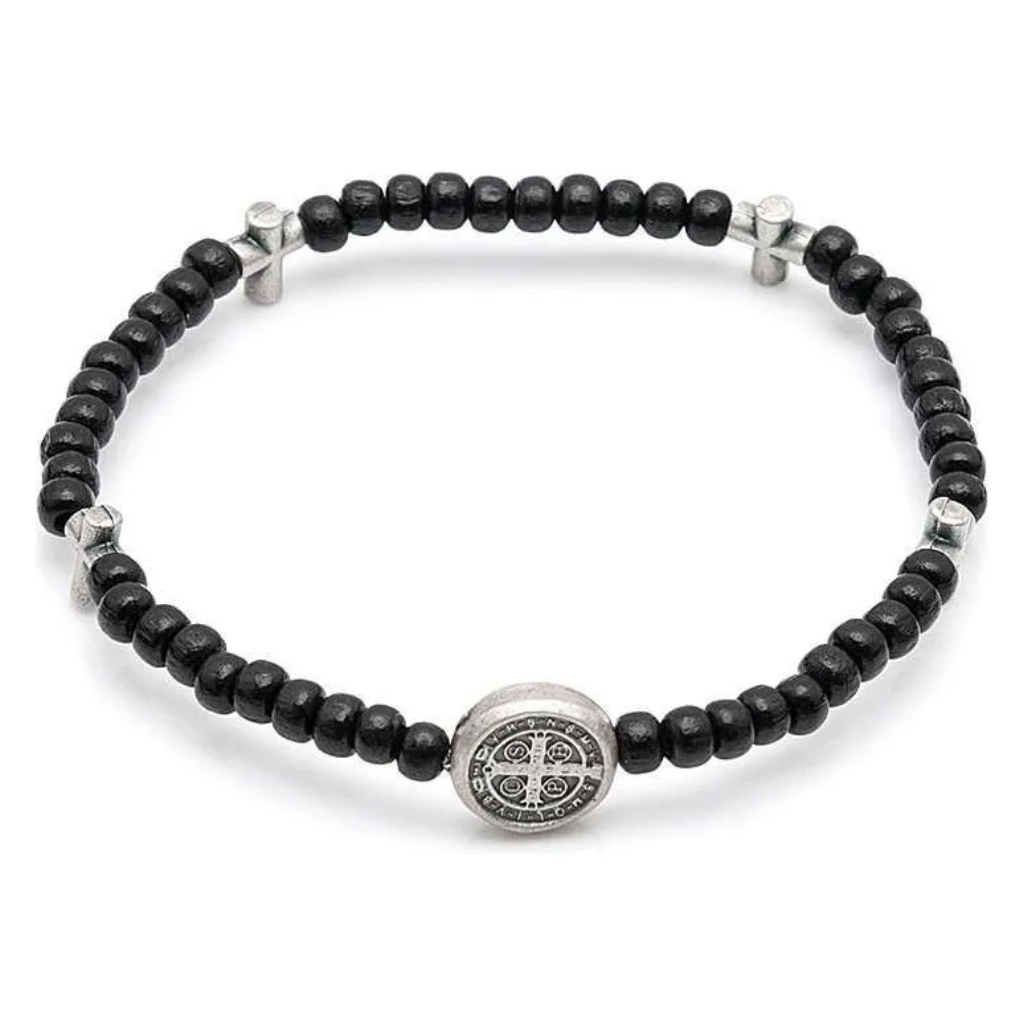 Pulseira Terço De São Bento Preta