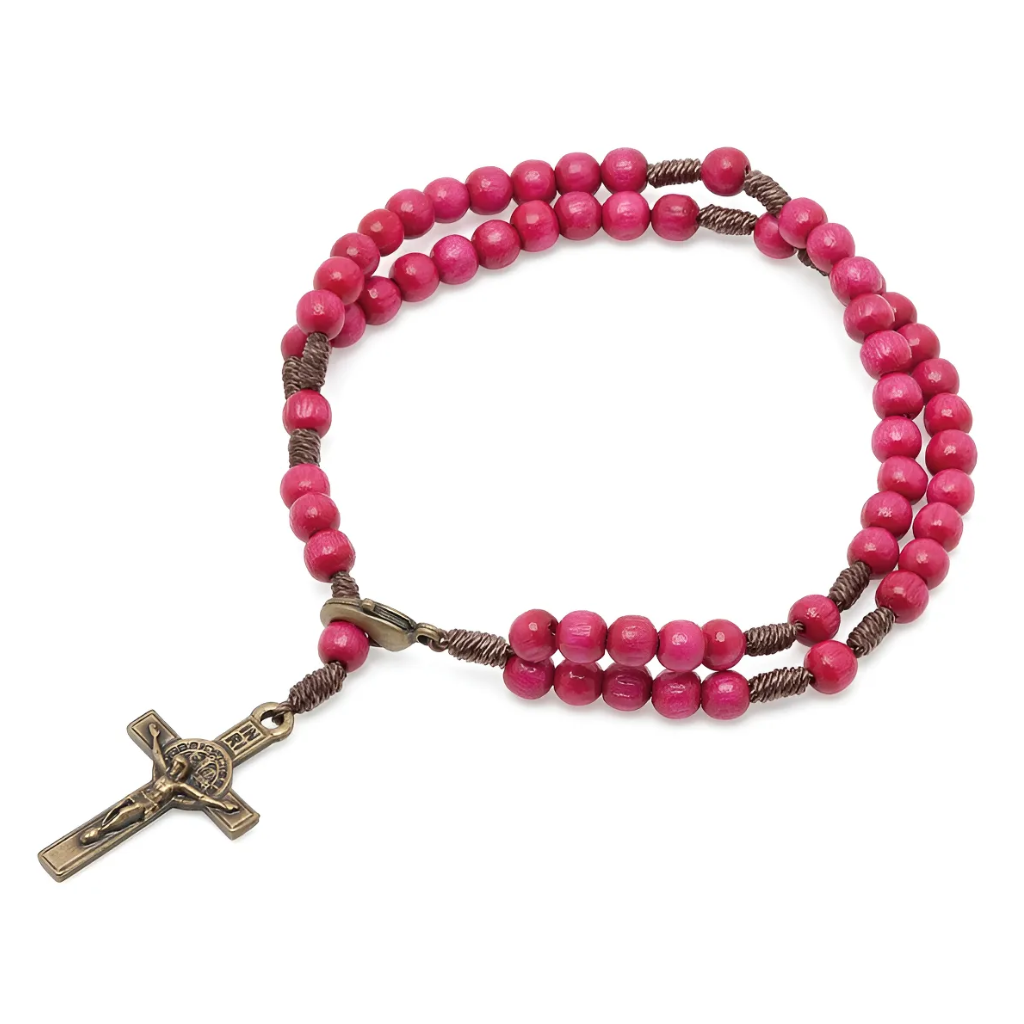 Pulseira Terco Rosa
