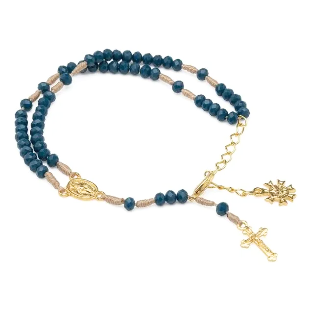 Pulseira Terço Nossa Senhora Das Graças Cristal