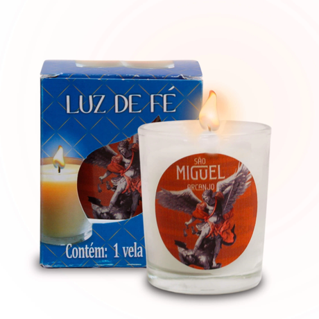 Saint Michael the Archangel Candle - Glass