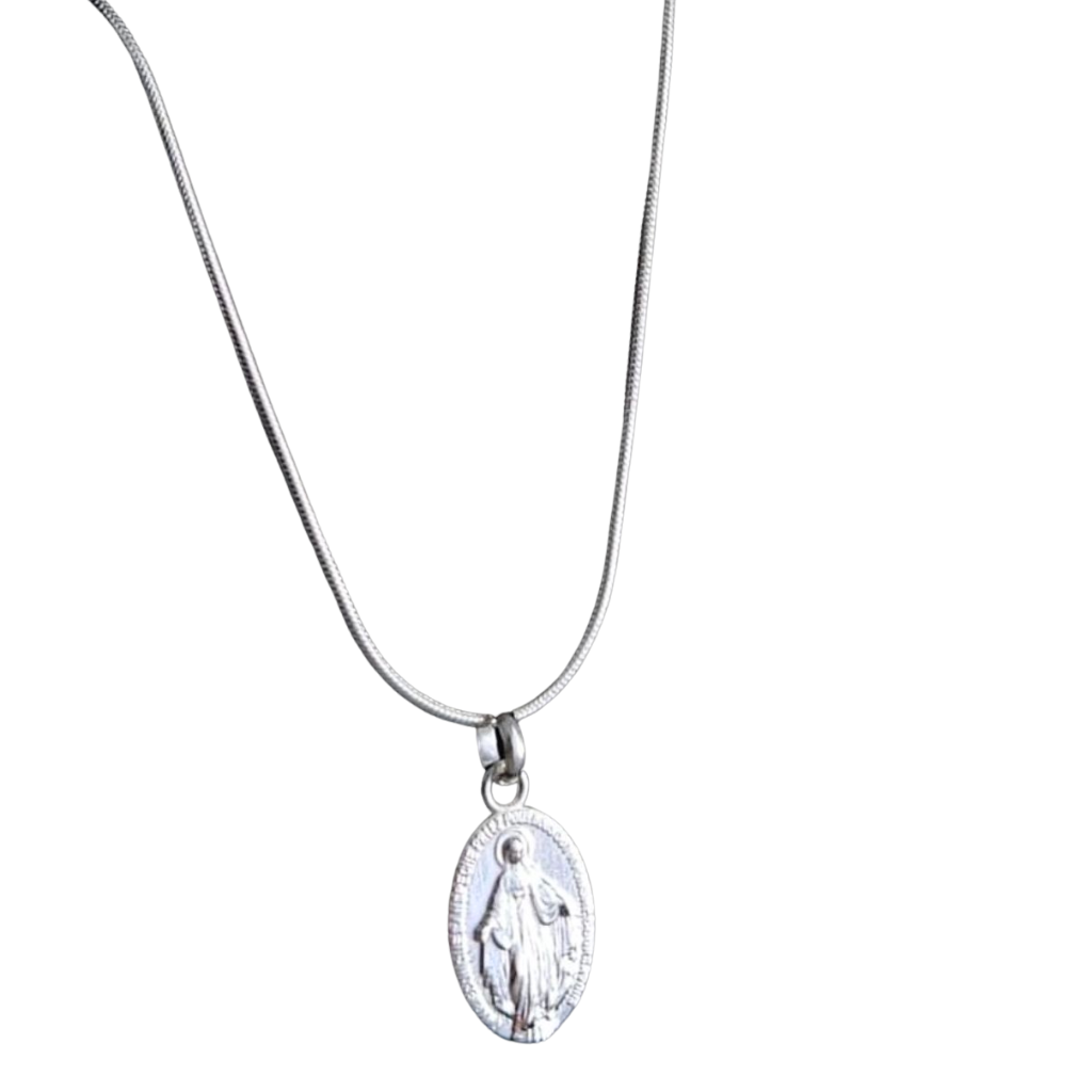 Colar Medalha Milagrosa – Cordão Laminado 45cm