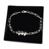 Pulseira Três Sagrados Corações – Prata 925