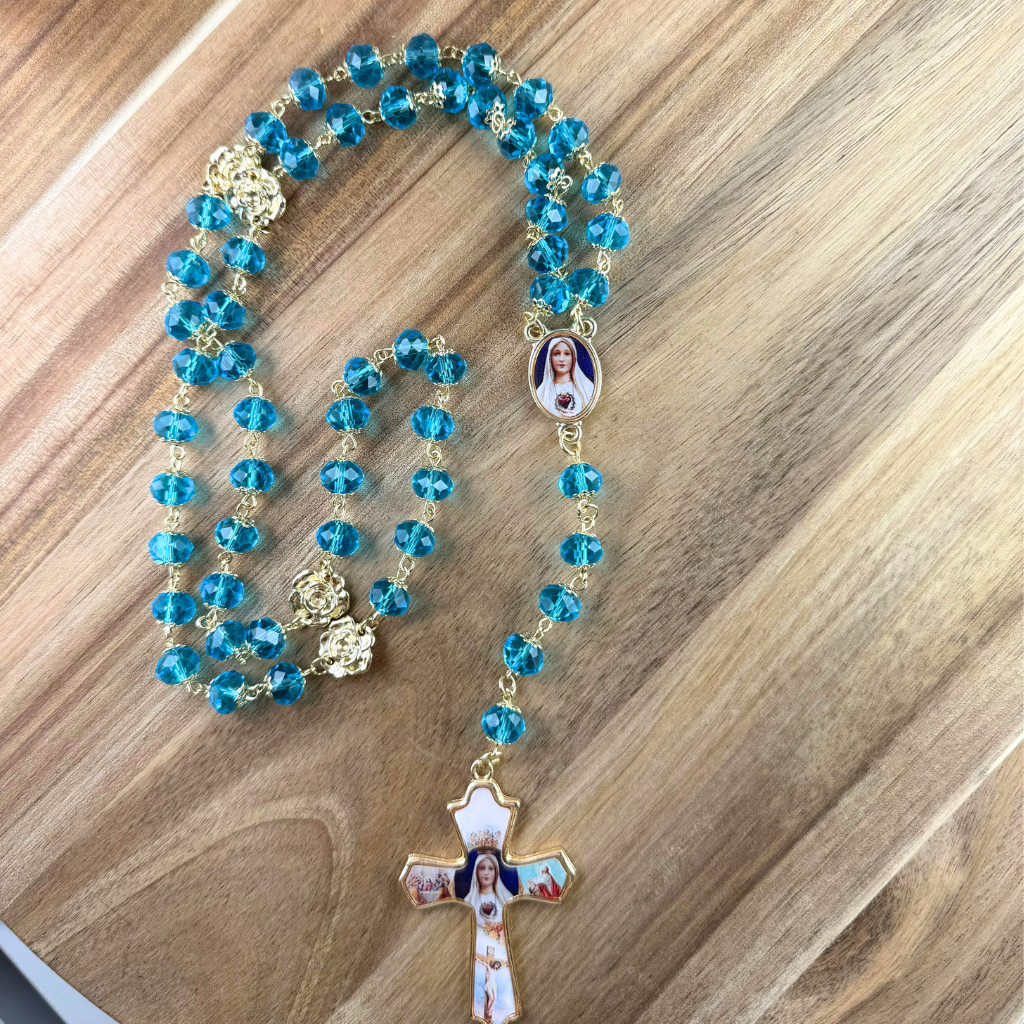 Terço Nossa Senhora De Fátima Cristal