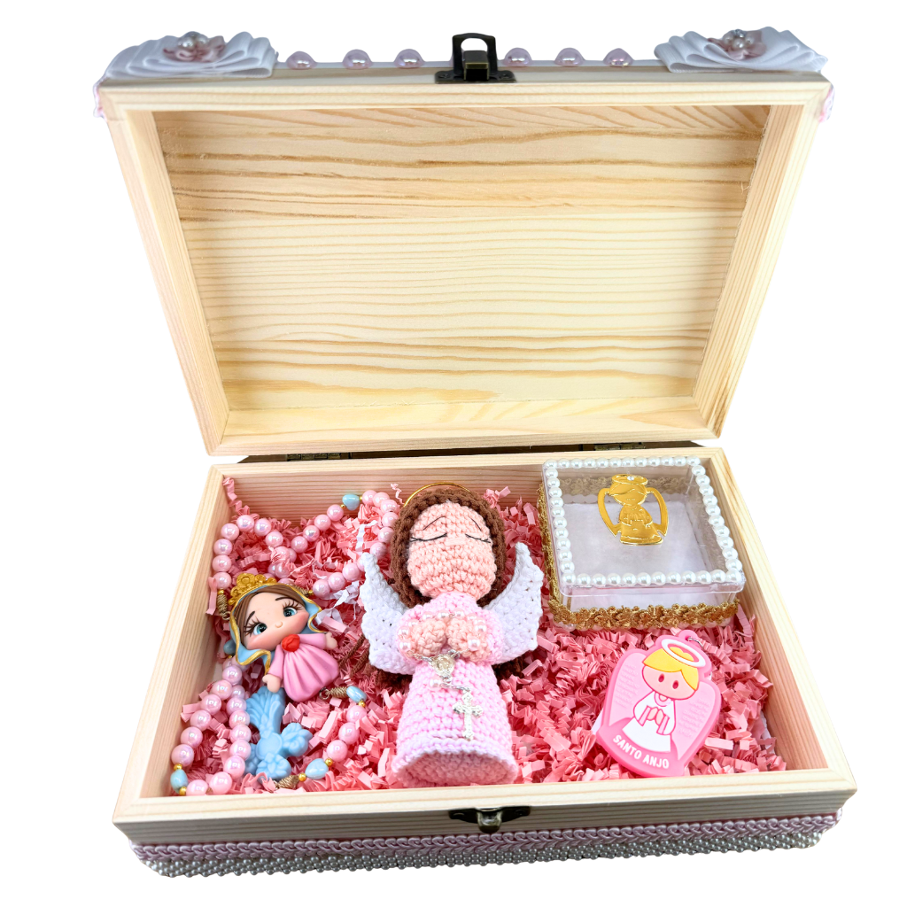 Kit Infantil Santo Anjo – Rosa