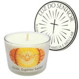 Vela Aromática Divino Espírito Santo Copo de Vidro com Tampa