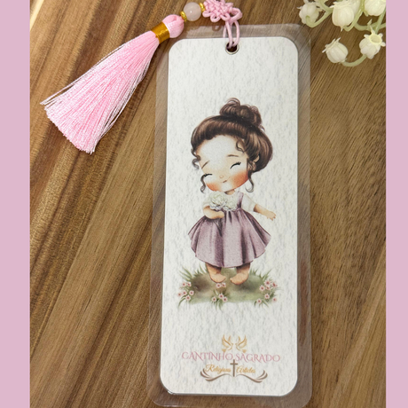 Bookmark of the Holy Angel of the Lord – Little Girl (pink)