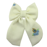 Ribbon with Our Lady Medal - Blue Flowers