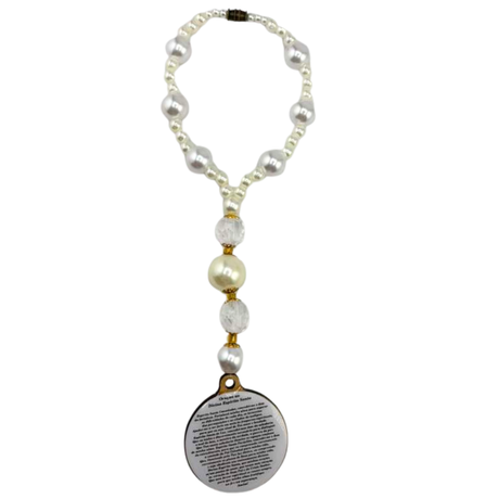 Colgante del Espíritu Santo para puerta o espejo retrovisor – Con oración en la parte posterior