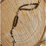 Rosario de madera unisex para muñeca – Fe y Estilo