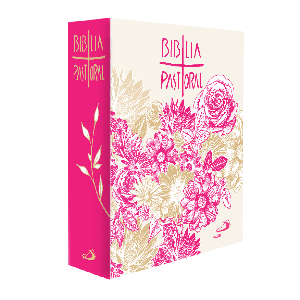 Bíblia Pastoral - Bolso - Floral Rosa
