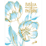 Biblia Pastoral - Bolsillo - Floral Azul
