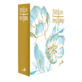 Biblia Pastoral - Bolsillo - Floral Azul