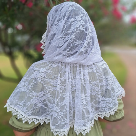 Véu Capuz Nossa Senhora de Fátima Branco