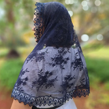 Véu Tradicional Guadalupe Azul Marinho