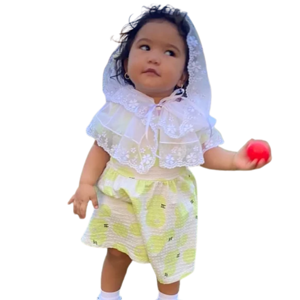 Véu Capuz Infantil Santa Pureza ( Tamanho PP de 12 a 24 meses))