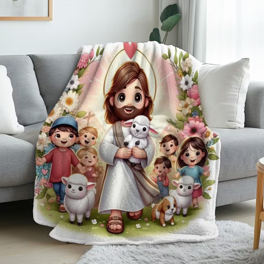 Cobertor de flanela Jesus - Infantil