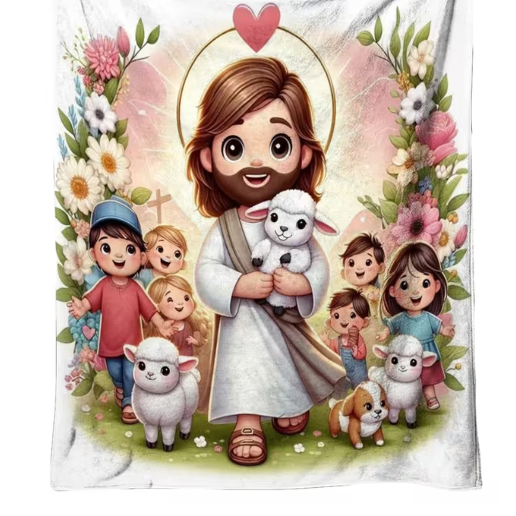 Cobertor de flanela Jesus - Infantil