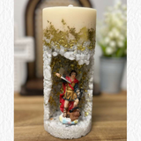 Vela Artesanal São Miguel Arcanjo – Com Pedras e Detalhes em Dourado