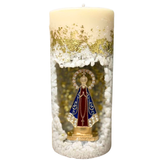 Vela N.Sra Aparecida – Artesanal Com Pedras e Detalhes Dourados