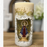 Vela N.Sra Aparecida – Artesanal Com Pedras e Detalhes Dourados