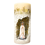 Vela N. Sra de Fátima – ArtesanalCom Pedras e Detalhes Dourados