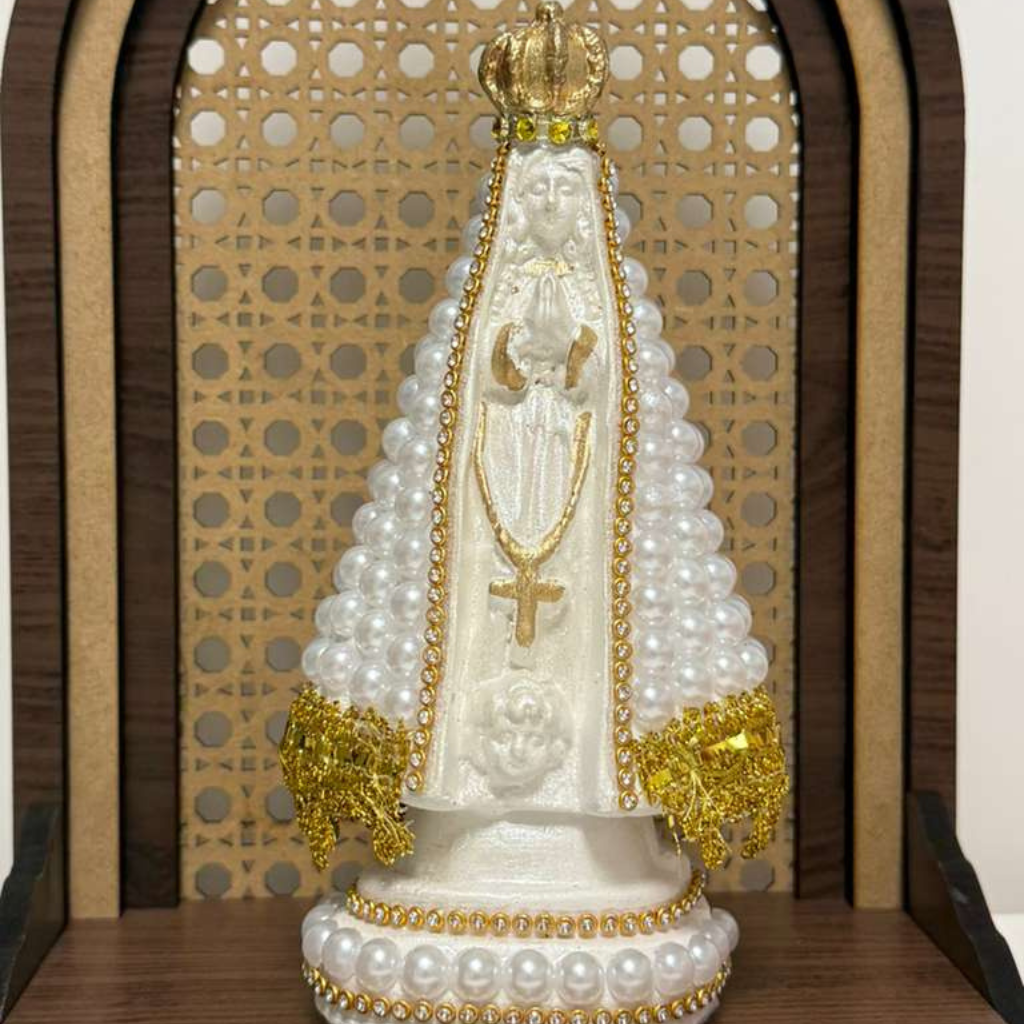 N. Sra Aparecida Branca - 15cm