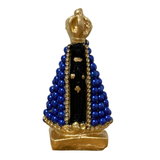 Nuestra Señora de Aparecida Negra con Azul Rey -10cm