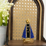 Nuestra Señora de Aparecida Negra con Azul Rey -10cm