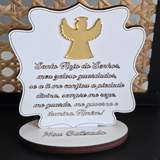 Plaquinha Oração do Santo Anjo – Meu Batizado
