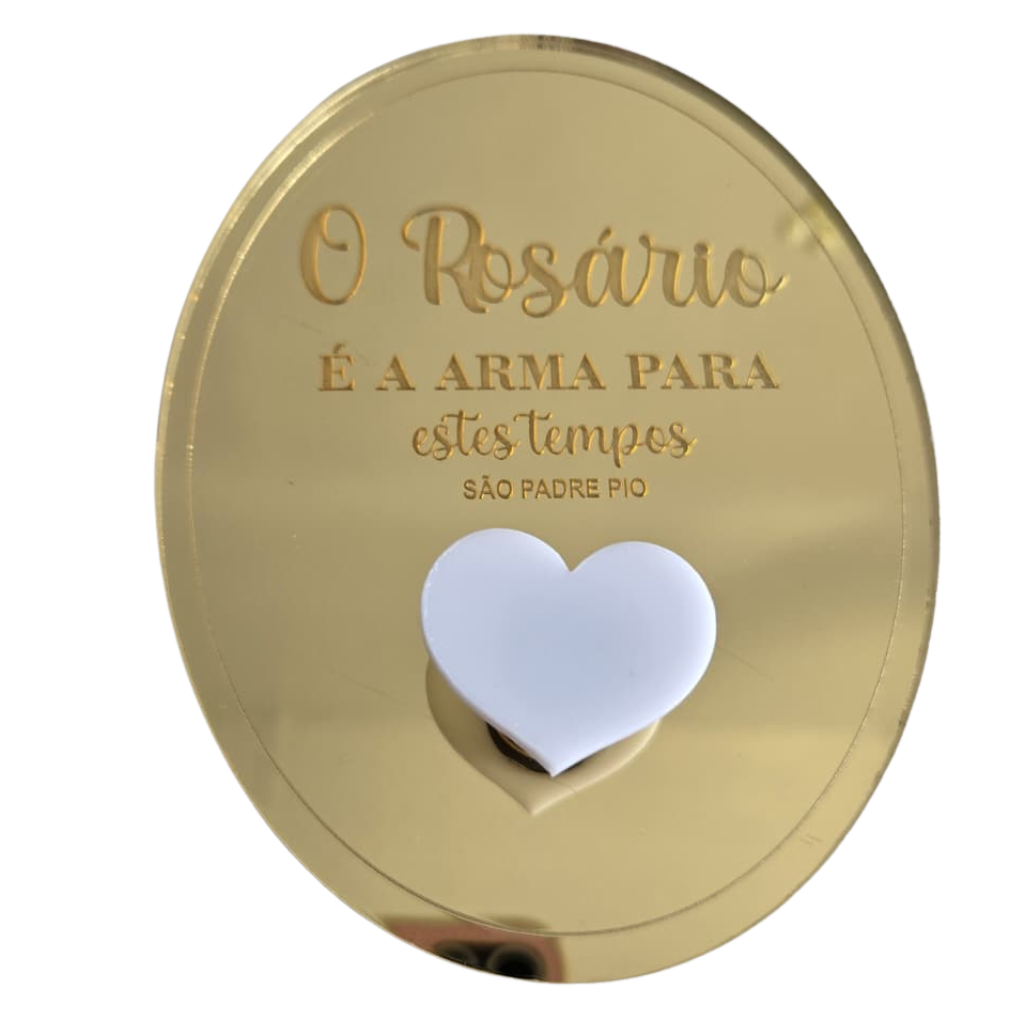 Rosary Holder “The Rosary is the weapon for these times” – Gold
