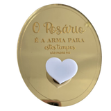 Rosary Holder “The Rosary is the weapon for these times” – Gold