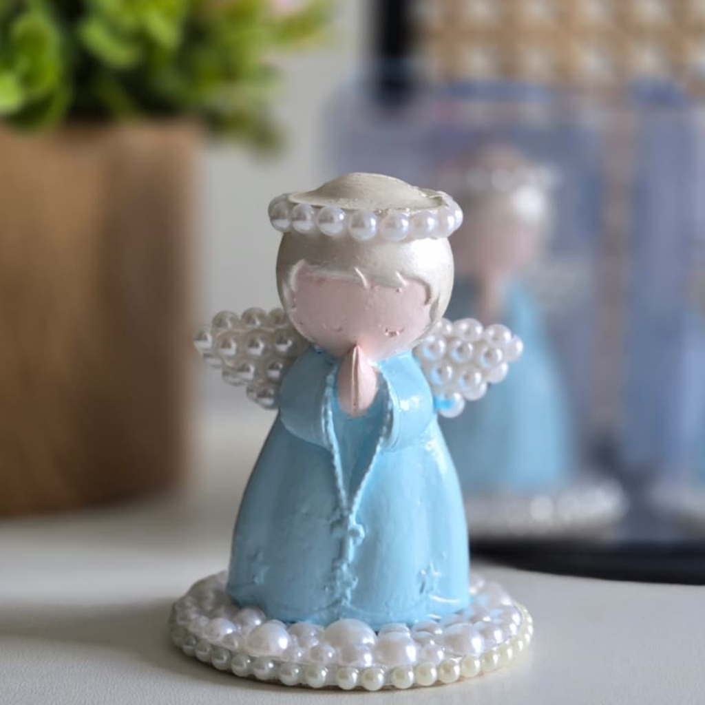 Anjinho Decorativo Azul - 9cm