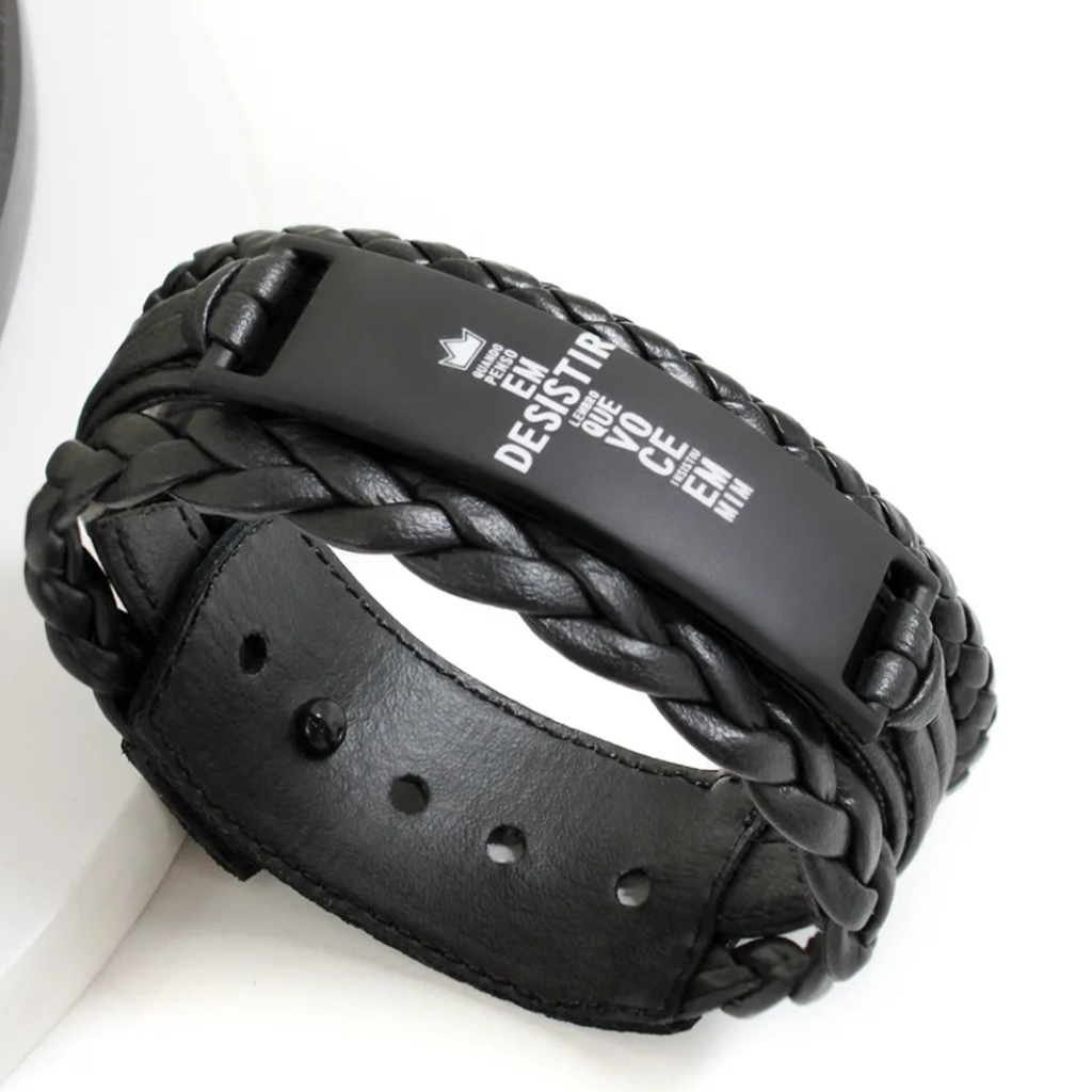 Pulseira Jesus Cruz Deus Religioso Fé Ajustável