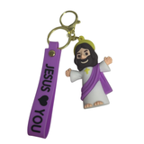 Chaveiro Jesus Loves You - Roxo