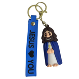 Chaveiro Jesus Loves You - Azul