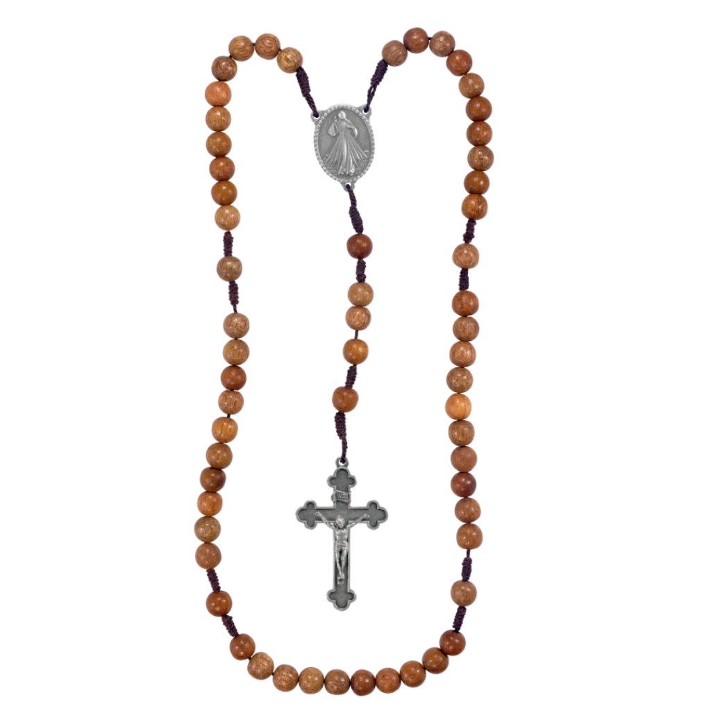 Merciful Jesus Wooden Rosary