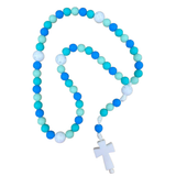 Silicone Teething Rosary - Blue