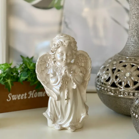Anjo Decorativo 20 Cm Branco Perolado