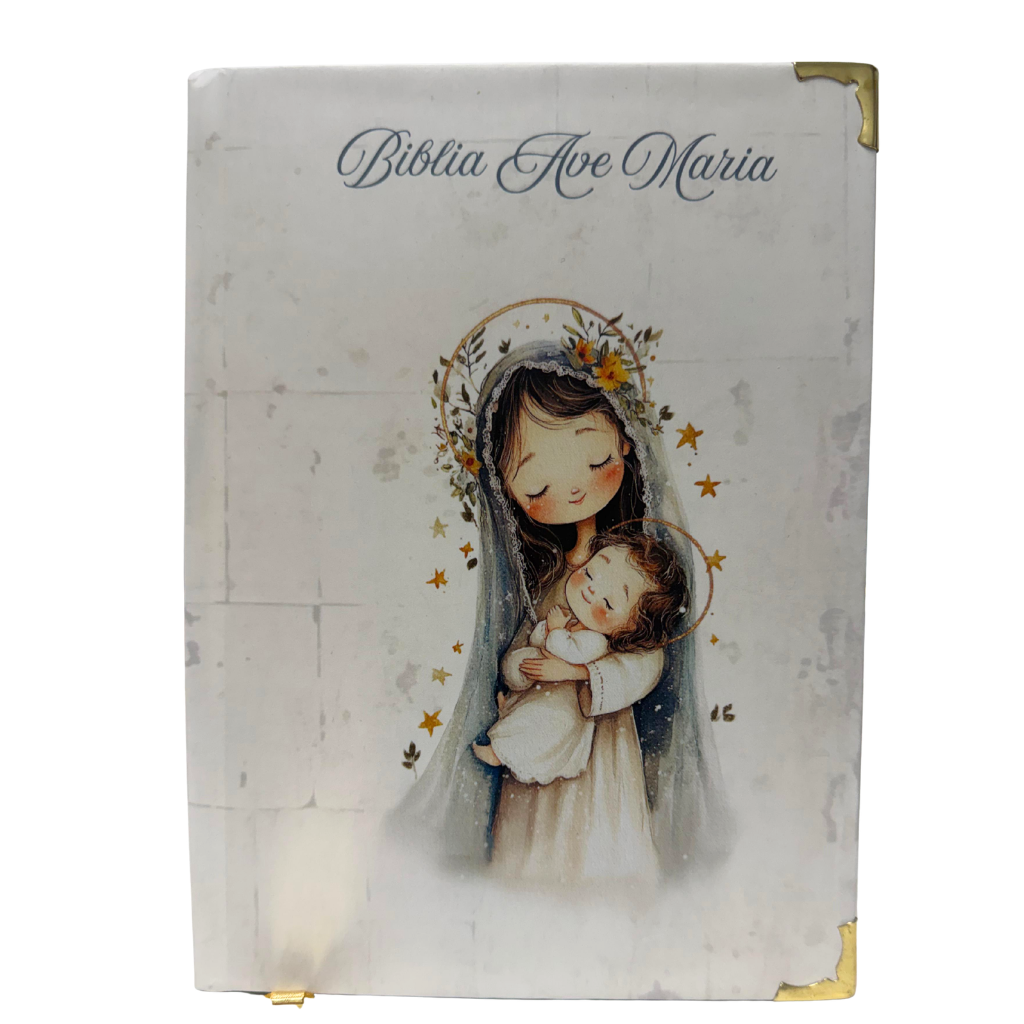 Bíblia Ave Maria Personalizada – Nossa Senhora com o Menino Jesus