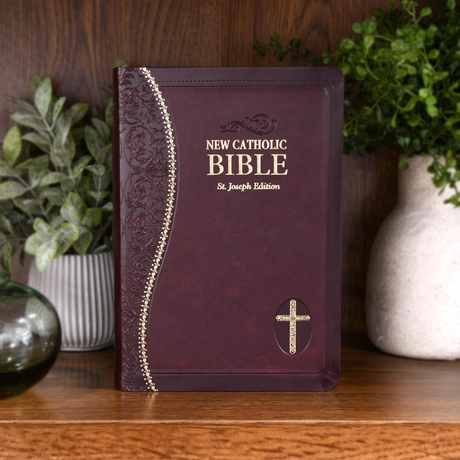 New Catholic Bible Medium Print Dura Lux (Burgundy)