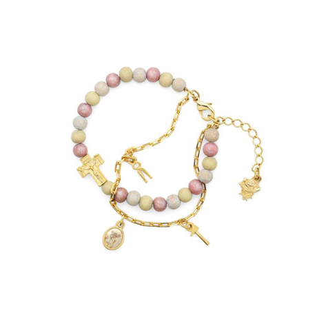 Pulseira Nossa Senhora De La Sallete Dourada