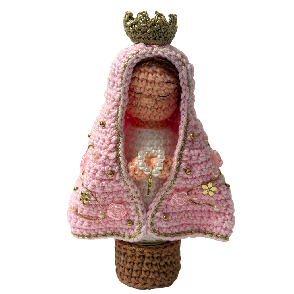 Our Lady Crochet Rosary Holder