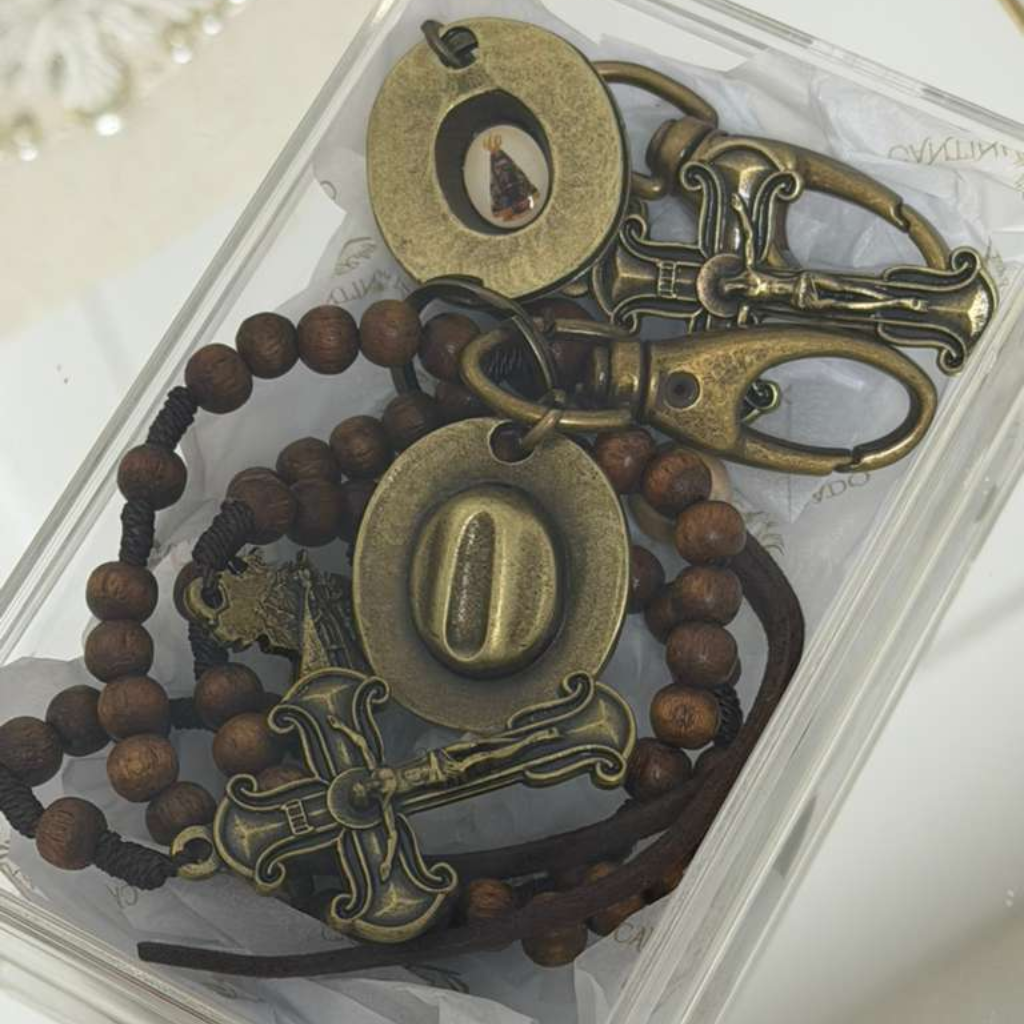 Kit Chaveiro + Terço Nossa Senhora Aparecida