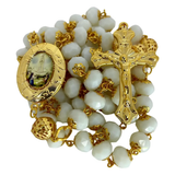 Terço Nossa Senhora De Fátima Cristal Branco