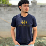 Camiseta Jesús, María y San José - Azul