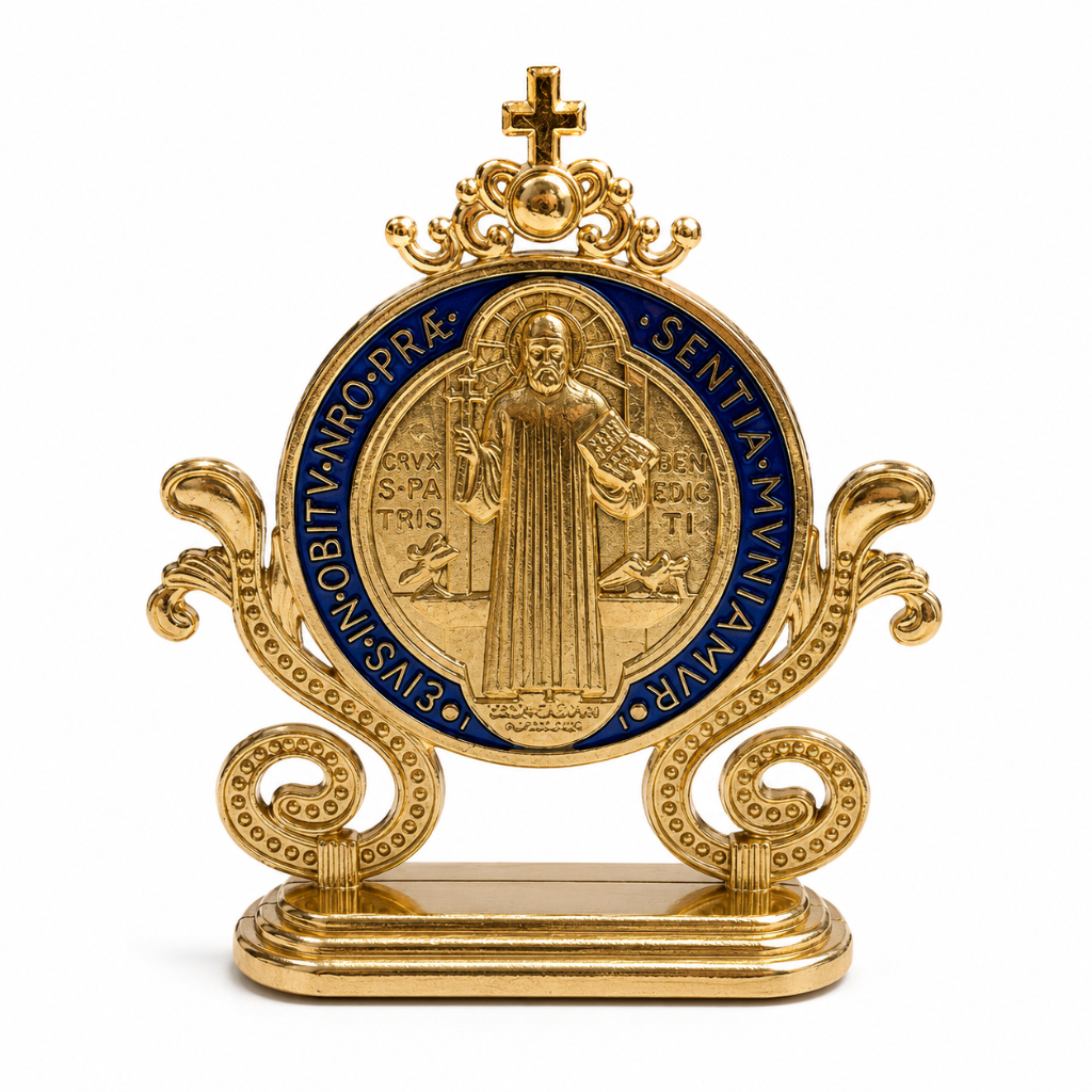 Enfeite para Carro Medalha de São Bento Autocolante - 7 cm