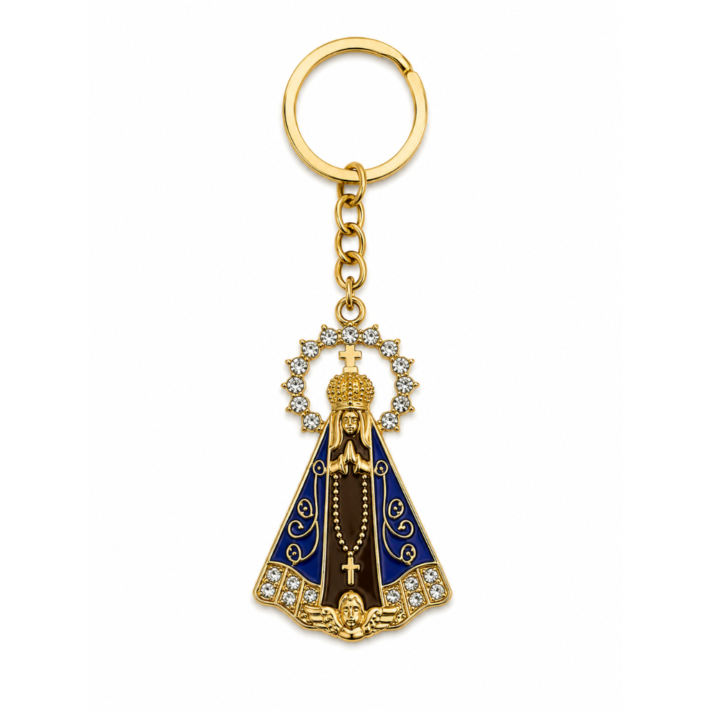 Chaveiro Nossa Senhora Aparecida Corpo Marrom